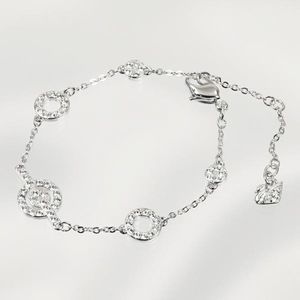 NWT Swarovski 1121075 Women's Purity Rhodium-Plated Clear Crystal Chain Bracelet